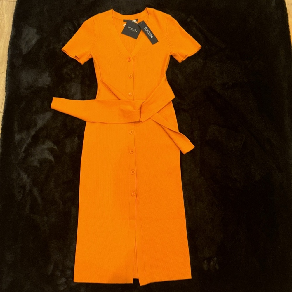 Toccin Agnes short sleeve cardigan dress mango Reg $325